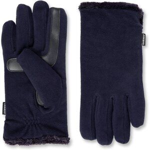 Women's Navy Comfortable Stretch Fleece Lining Microluxe Cold Weather Gloves